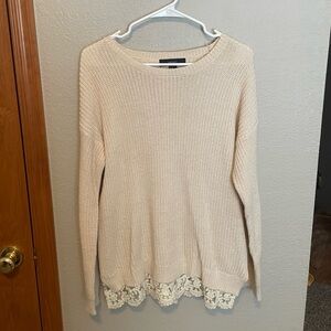 Cream lace sweater
